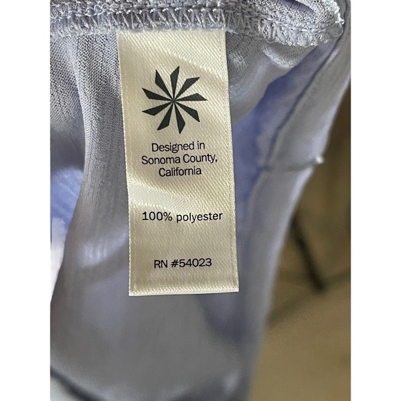 Athleta Clarity Top Womens Size XXS Aster Baby Blue Surplice Back  3/4‎ Sleeve - Picture 4 of 8